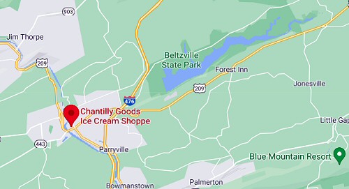 Map-Directions-Chantilly-Goods-Ice-Cream-Shop-Weissport-PA