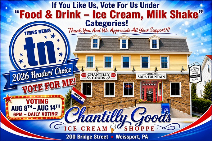 Times News Best Ice Cream Milk Shake Chantilly Goods Weissport PA